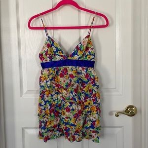 Zara Floral Tiered Mini Dress